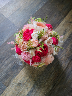 Bright Pink and Blush Sola Flower Bouquet