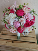 Bright Pink and Blush Sola Flower Bouquet