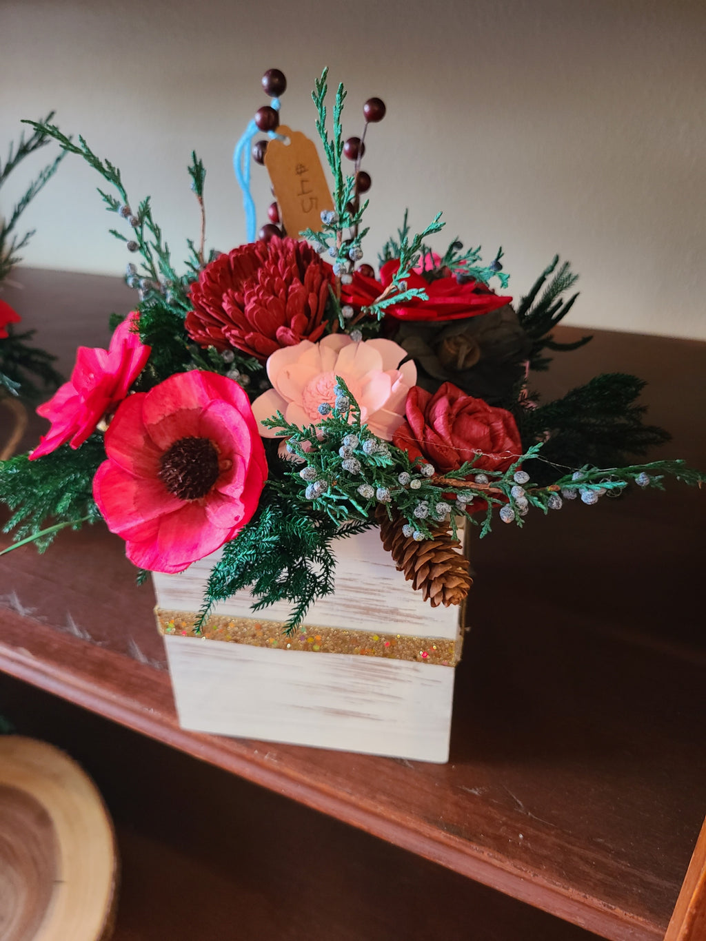 Buffalo Plaid Christmas Centerpiece