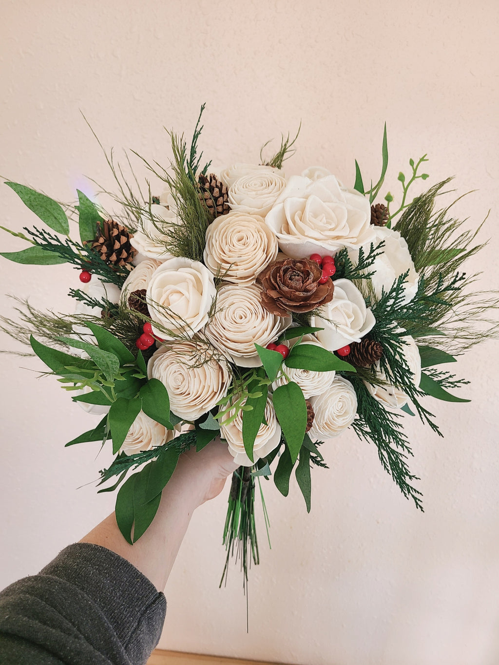 Ivory Winter Wedding Bouquet