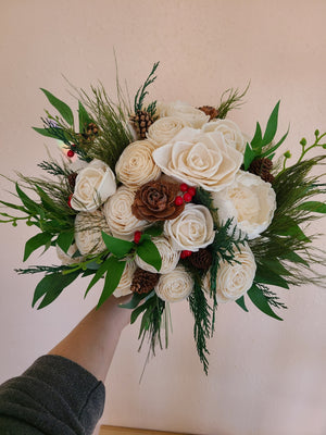 Ivory Winter Wedding Bouquet