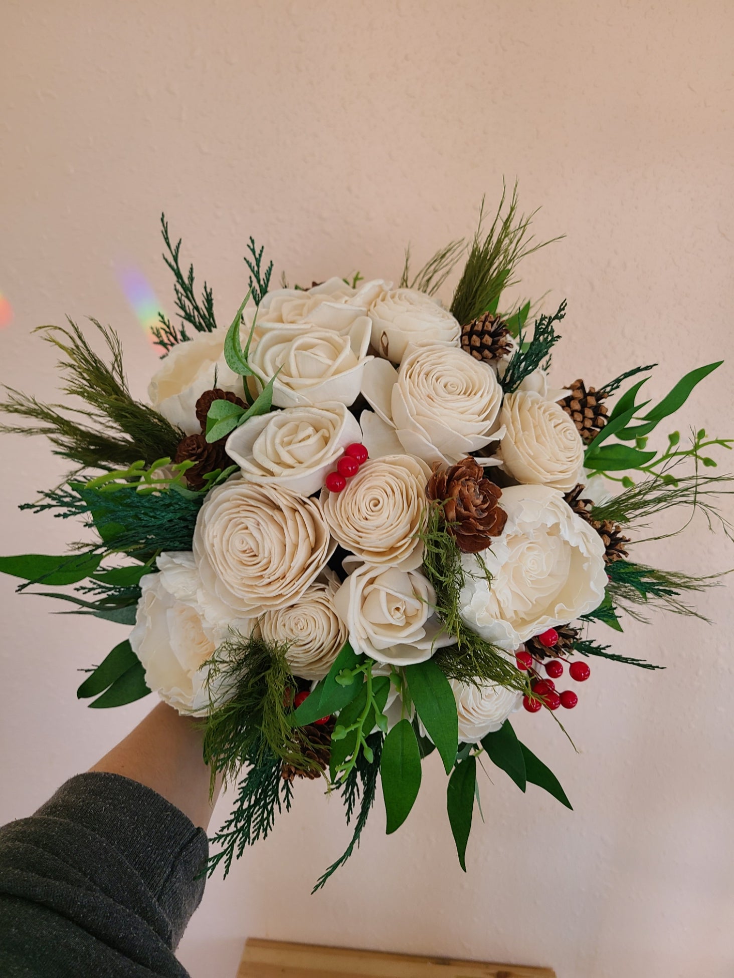 Ivory Winter Wedding Bouquet