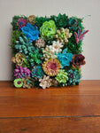 Wood Flower Succulent Wall Art
