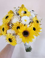 White and Yellow Sunflower Bouquet