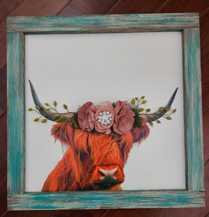 Highland Cow Wall Sign