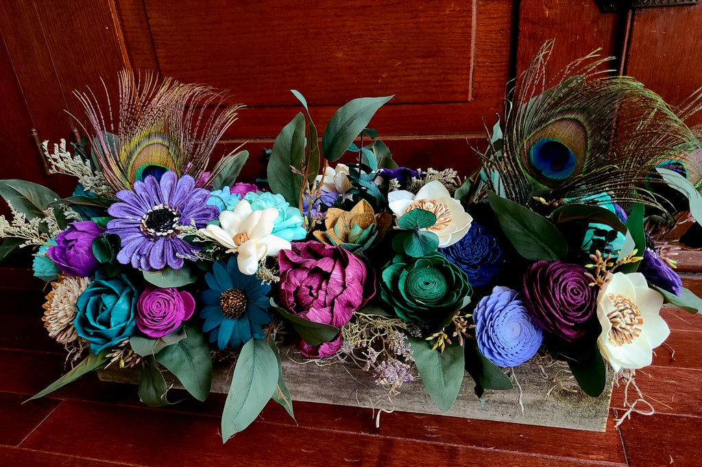 Peacock Floral Centerpiece