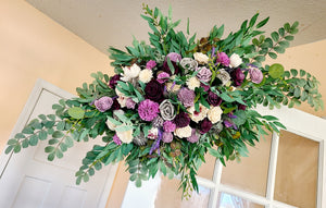 Purple Floral Swag for Arbor or Arch