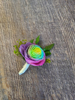Rainbow Rose Boutonniere
