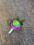 Rainbow Rose Boutonniere