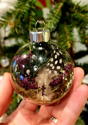 Yule-Inspired Glass Ornaments