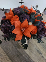 Orange Tigerlily and Purple Rose Bouquet