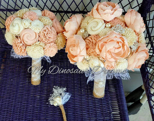 Blush and Ivory Sola Flower Bouquet