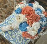 Coral and Sea Blue Bouquet