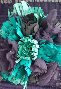 Modern Paper and Fabric Mum Bouquet