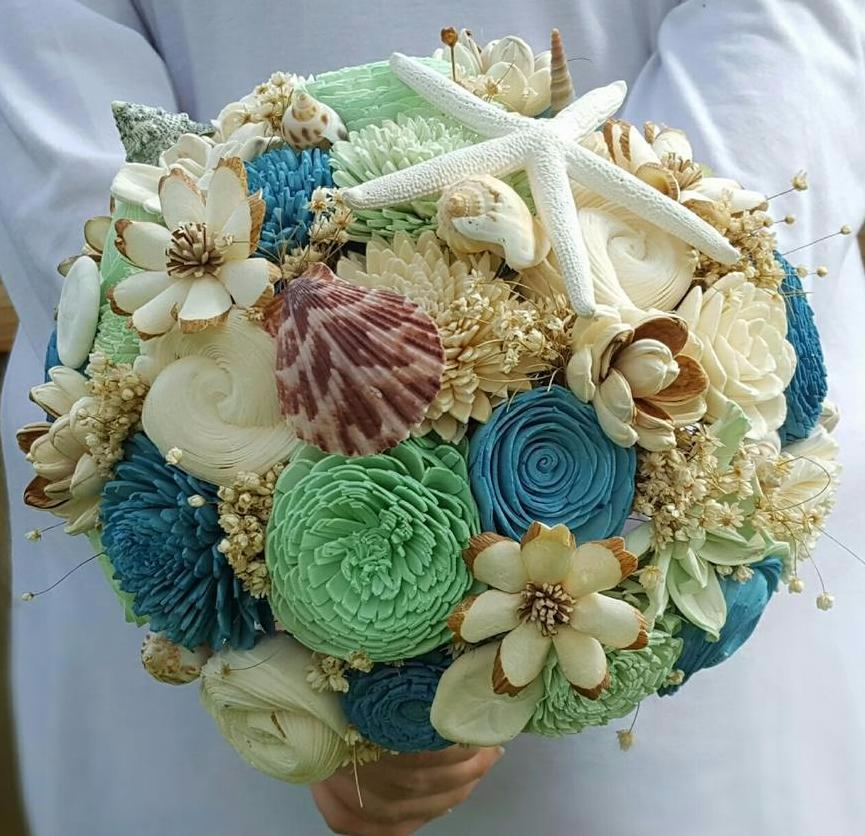 Shellbee Shell Bouquet Seashell wedding bouquet 60 photos - Vianawedding.com