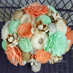 Mint and Peach Beach Bouquet