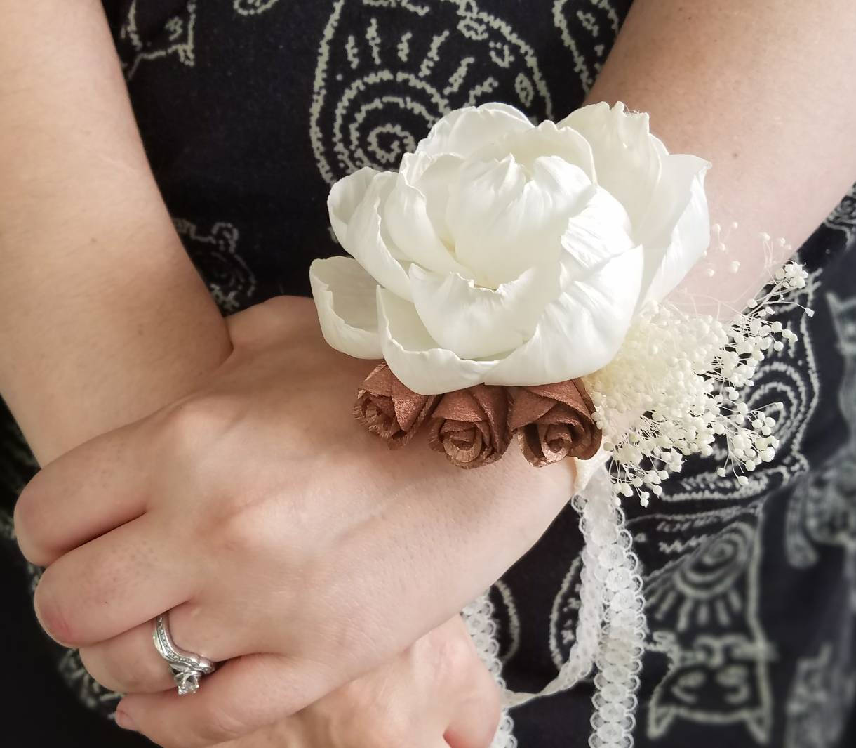 Perfect Peony Sola Corsage