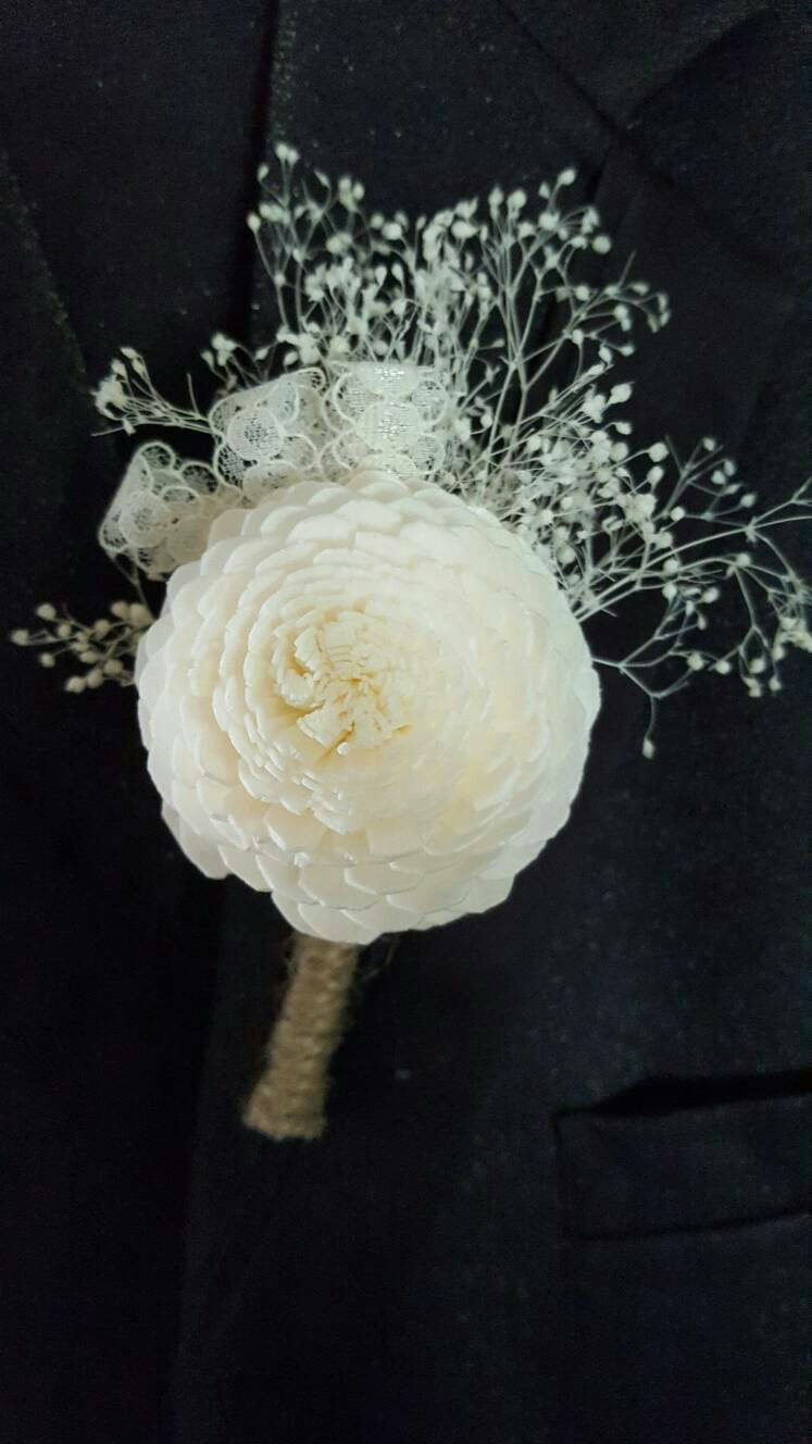 Jasmine and Lace Boutonniere