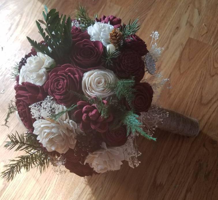 Burgundy Winter Charm Bouquet