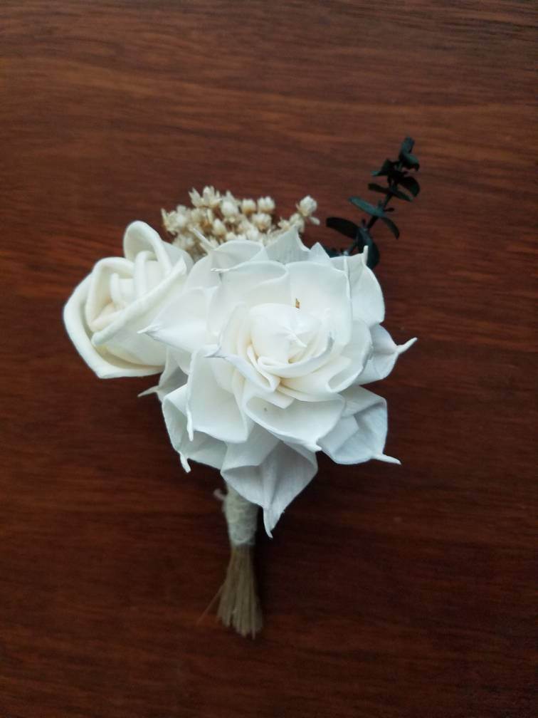 Dahlia and Rose Boutonniere