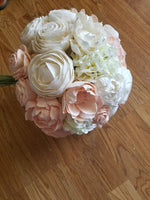 Blush and Ivory Hydrangea Bouquet