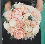 Blush and Ivory Eucalyptus Bouquet