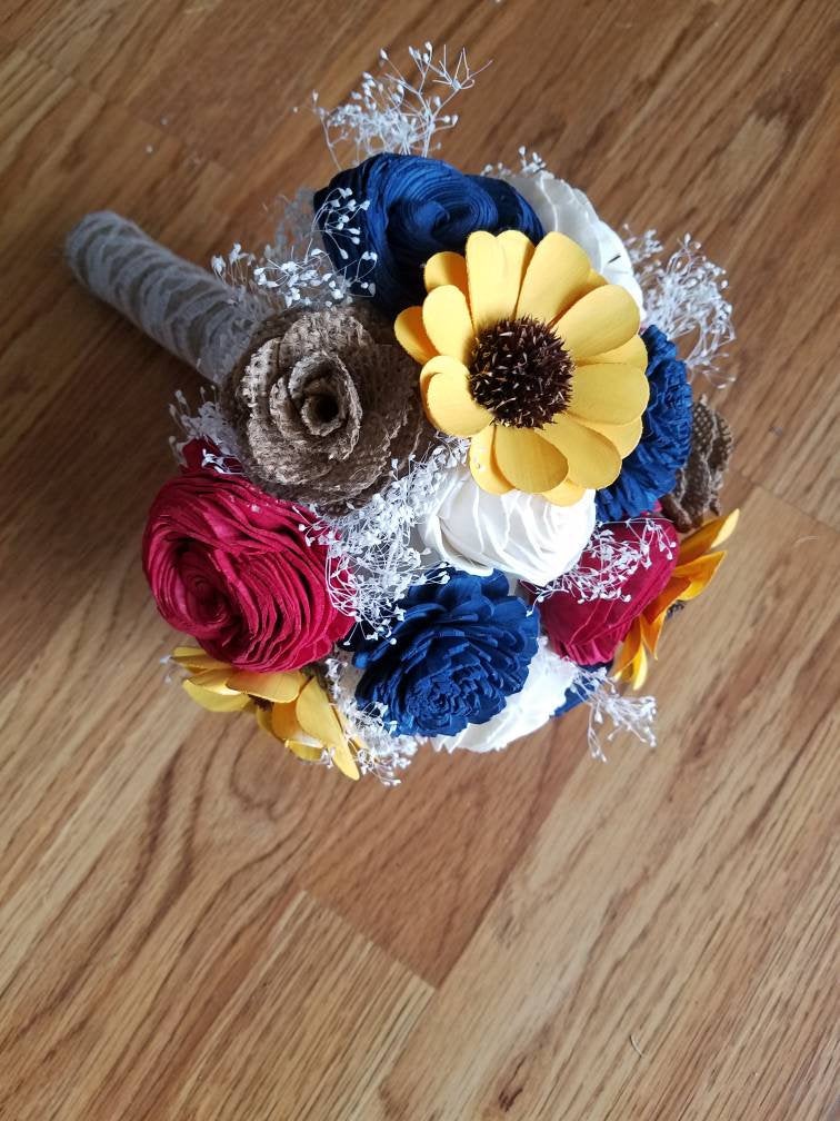Red, White, And Blue Sunflower Bouquet