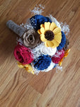 Red, White, And Blue Sunflower Bouquet