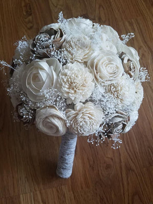 Ivory and Bark Bouquet