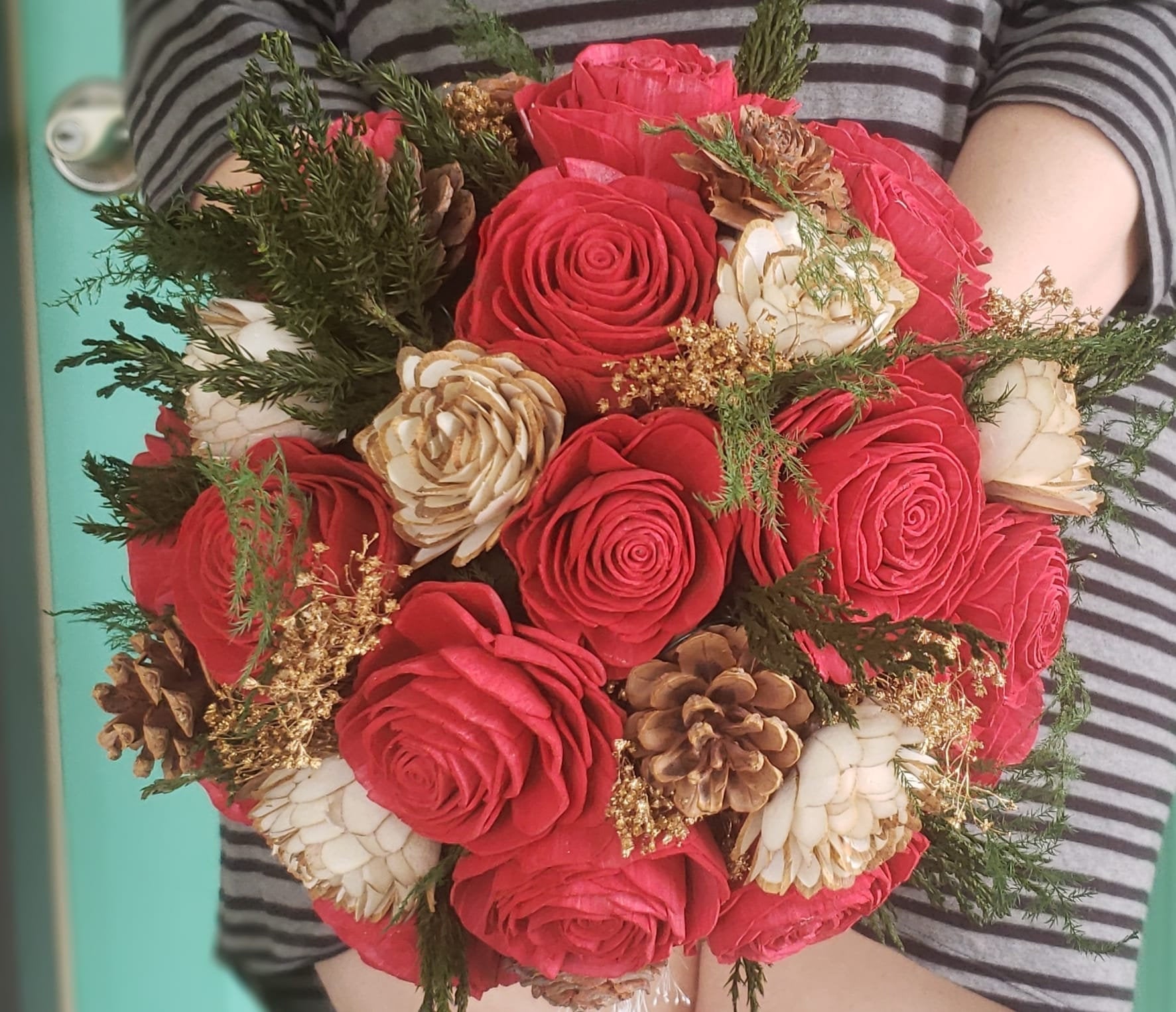 Red and Gold Winter Bouquet