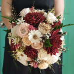 Burgundy and Blush Fall Sunflower Sola Flower Bouquet