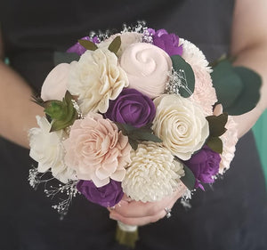 Purple and Blush Succulent Bouquet