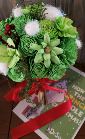 Green Green Green Christmas Bouquet