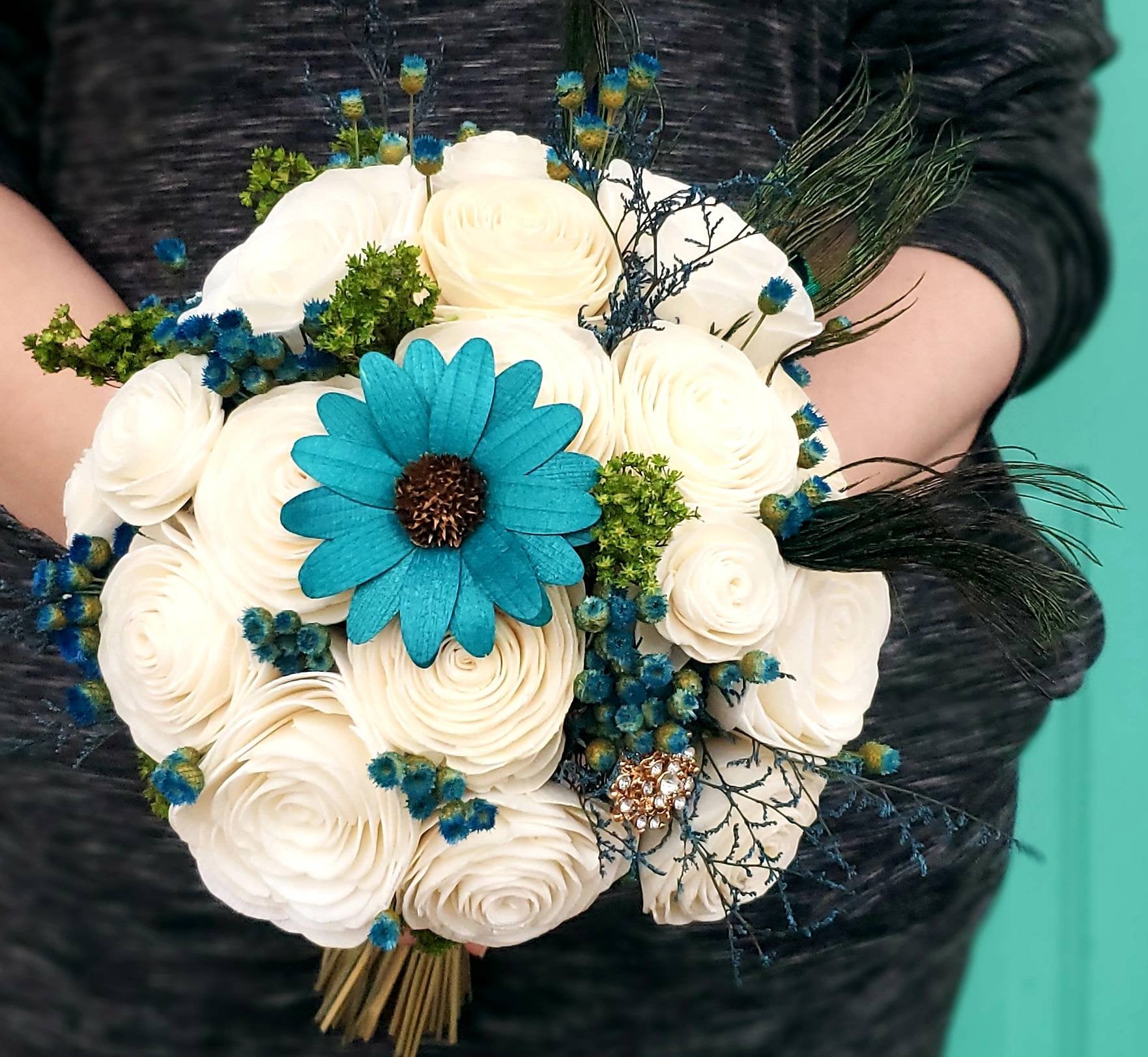 Peacock Teal Bouquet