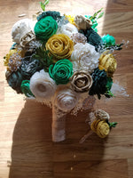 Yellow, Green, and Gold Sola Bouquet