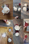 Custom matching boutonniere