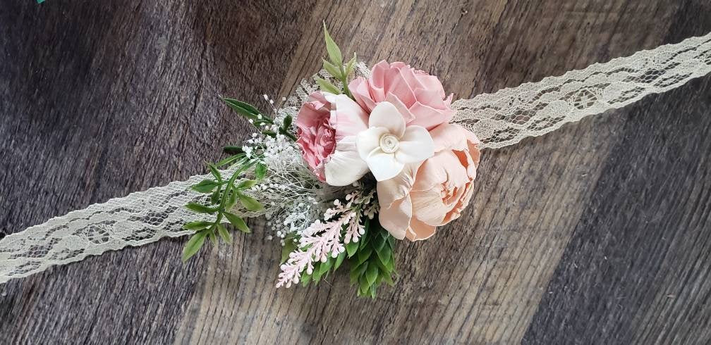 Spring Pink Wrist Corsage