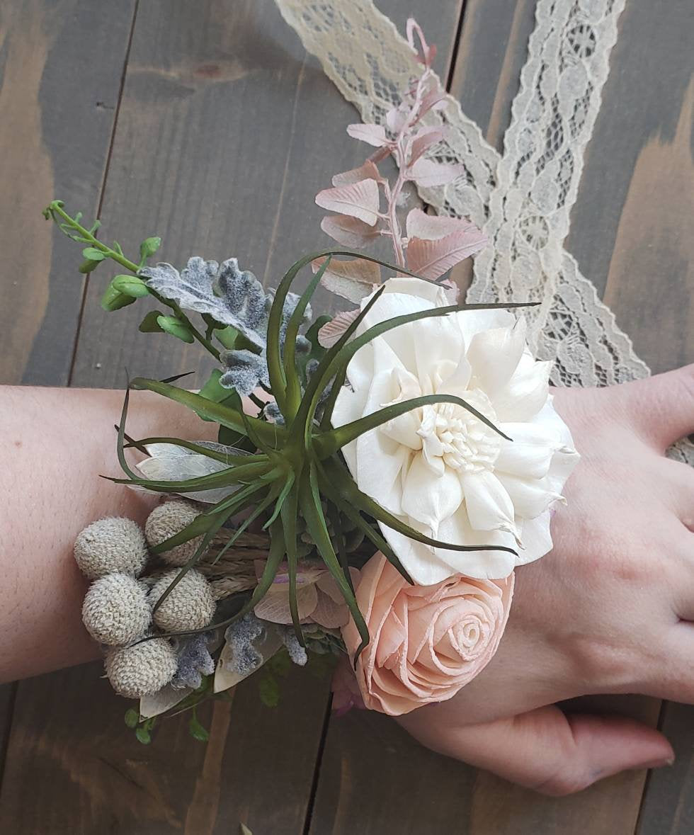 Succulent Inspired Corsage