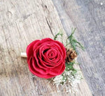 Rose Pinecone Boutonniere