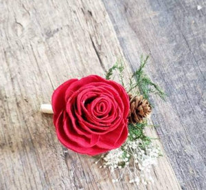 Rose Pinecone Boutonniere