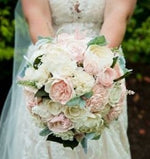 Blush and Ivory English Rose Bouquet