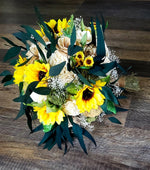 Sunflowers and Greens Bouquet