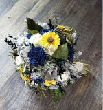 Navy Blue Sunflower Bouquet