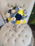 Blue and Yellow Eucalyptus Bouquet