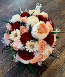 Blush and Burgundy Daisy Bouquet