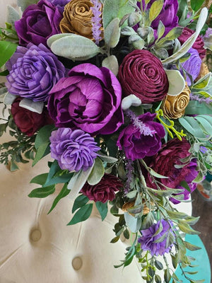 Spring Purples Cascading Bouquet