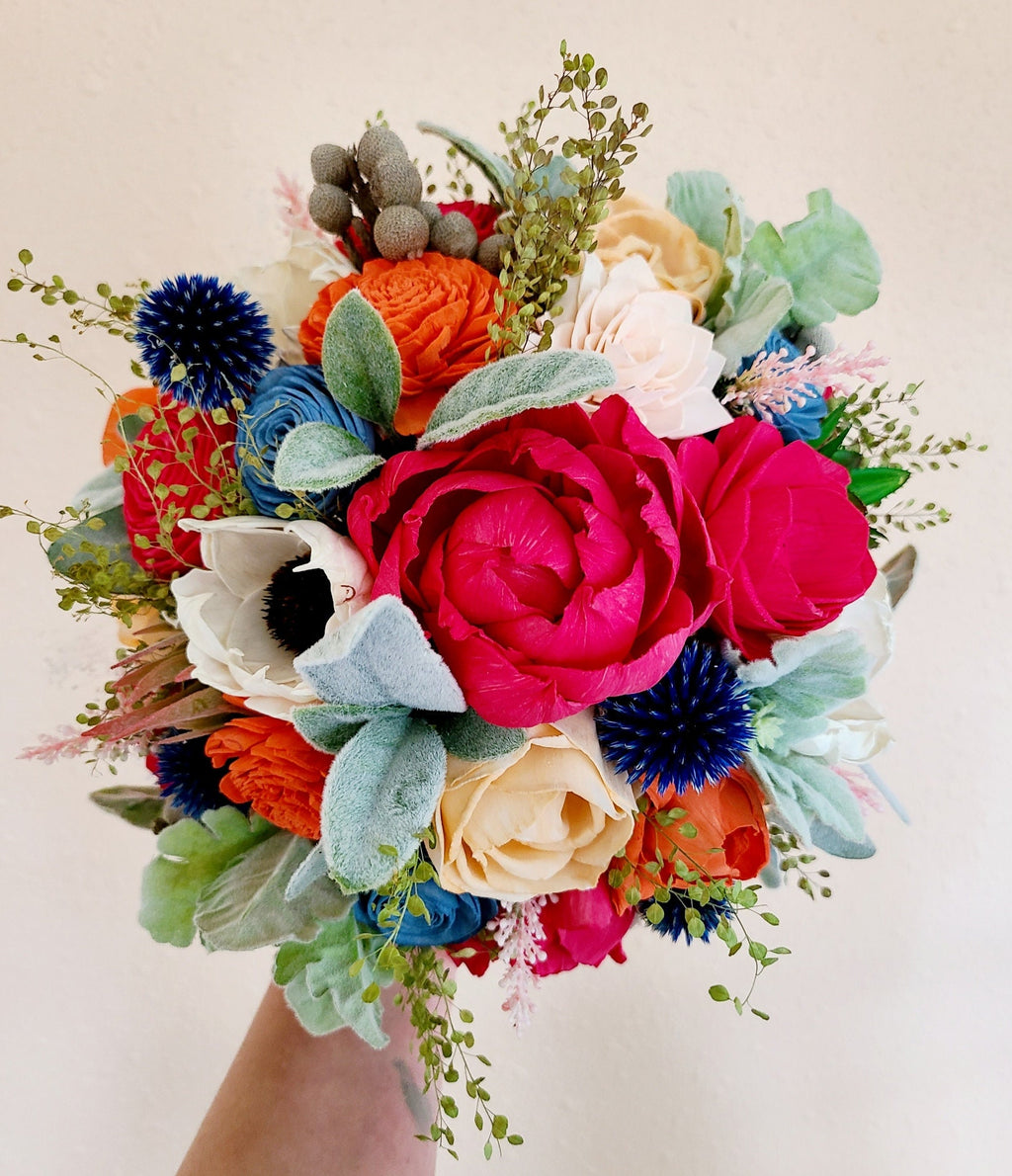 Bright Pink Spring Succulent Bouquet