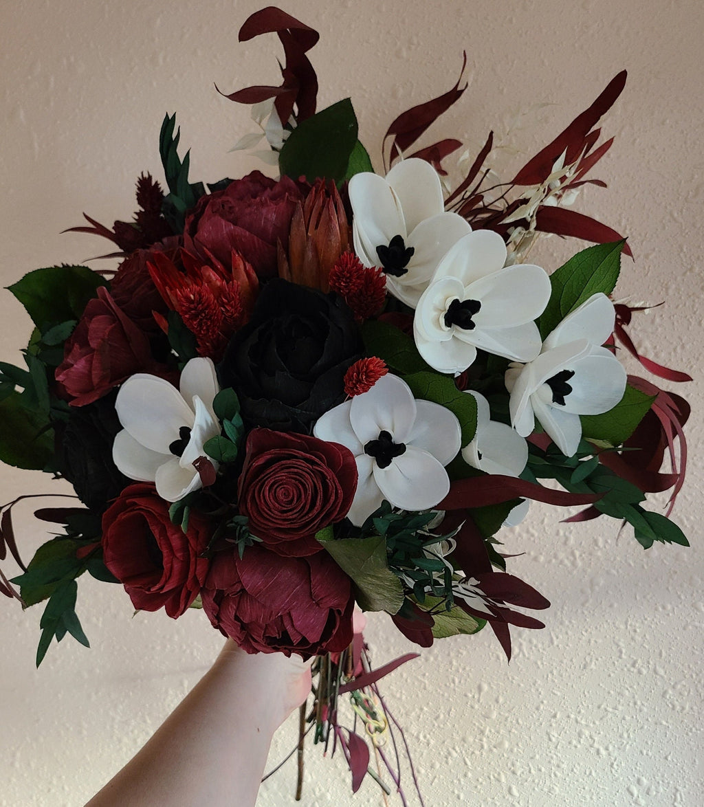 Burgundy and Black Orchid Bouquet