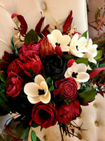 Burgundy and Black Orchid Bouquet
