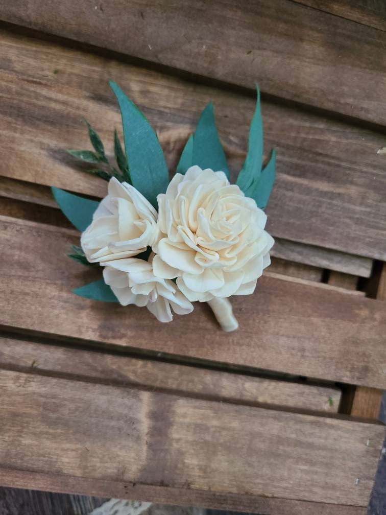 Dahlia and Hydrangea Blossom Boutonniere